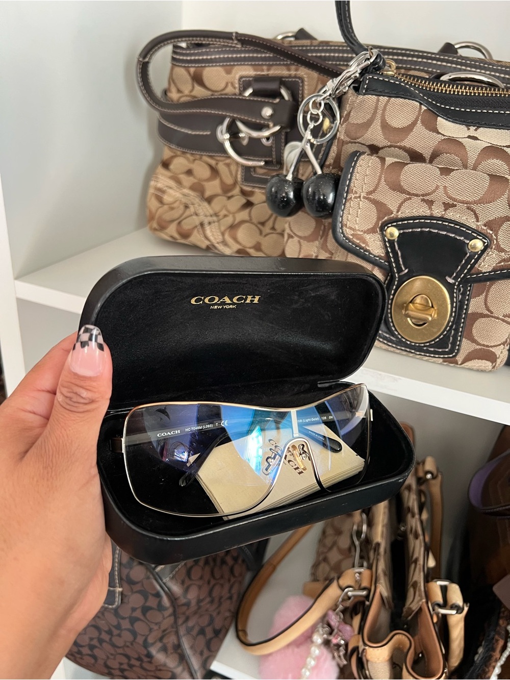Vintage COACH Frameless Shield Sunglasses